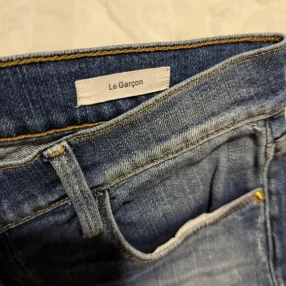 Frame Women's Denim Jeans Le Garcon Zippered High Low Leg Size 25 - Picture 5 of 5